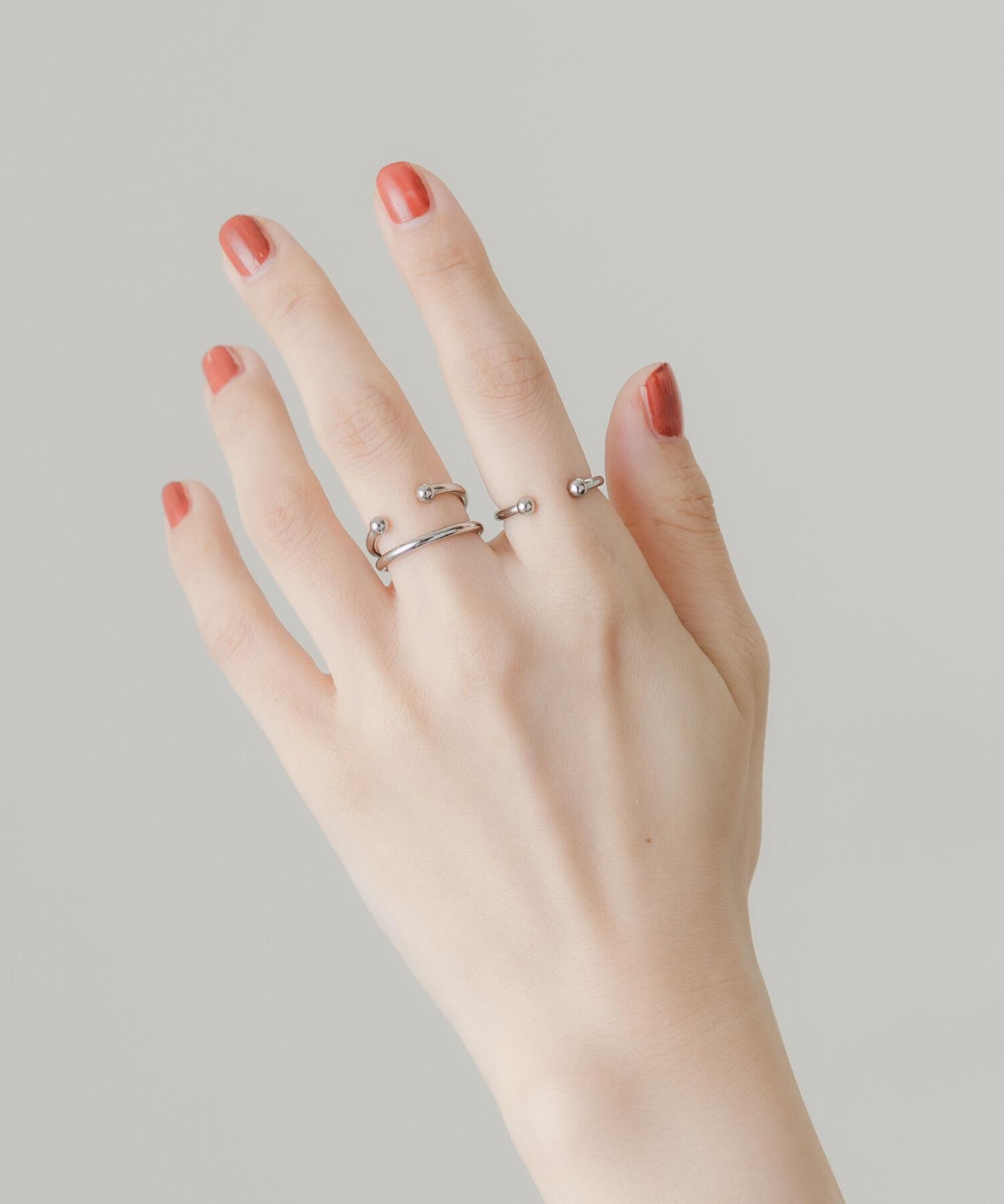 SMELLY「ステンレス3セットリング」|リング|シルバー