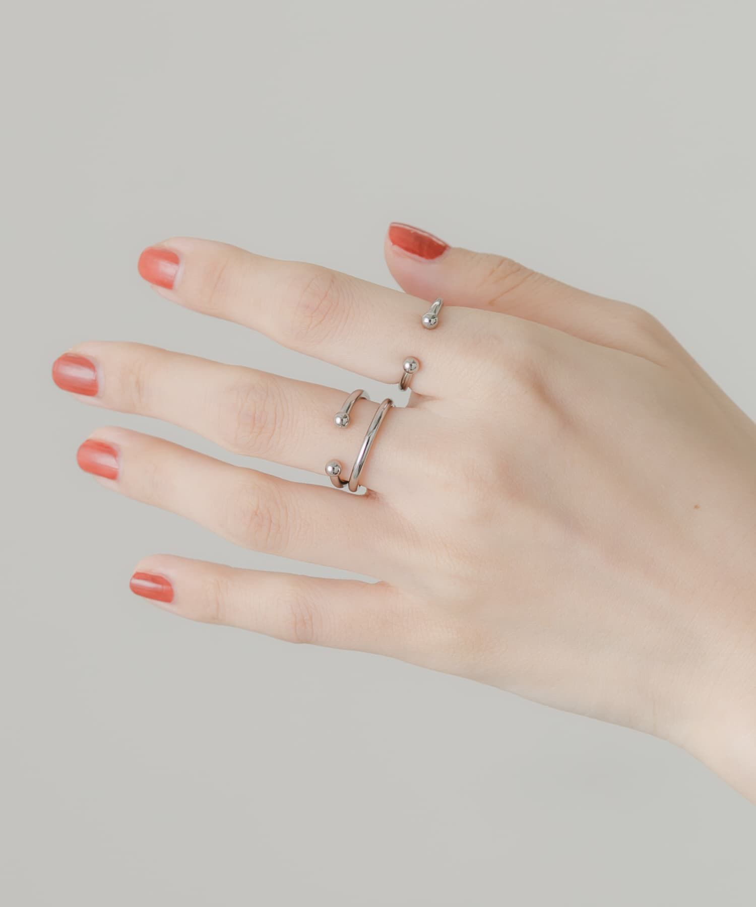 SMELLY「ステンレス3セットリング」|リング|