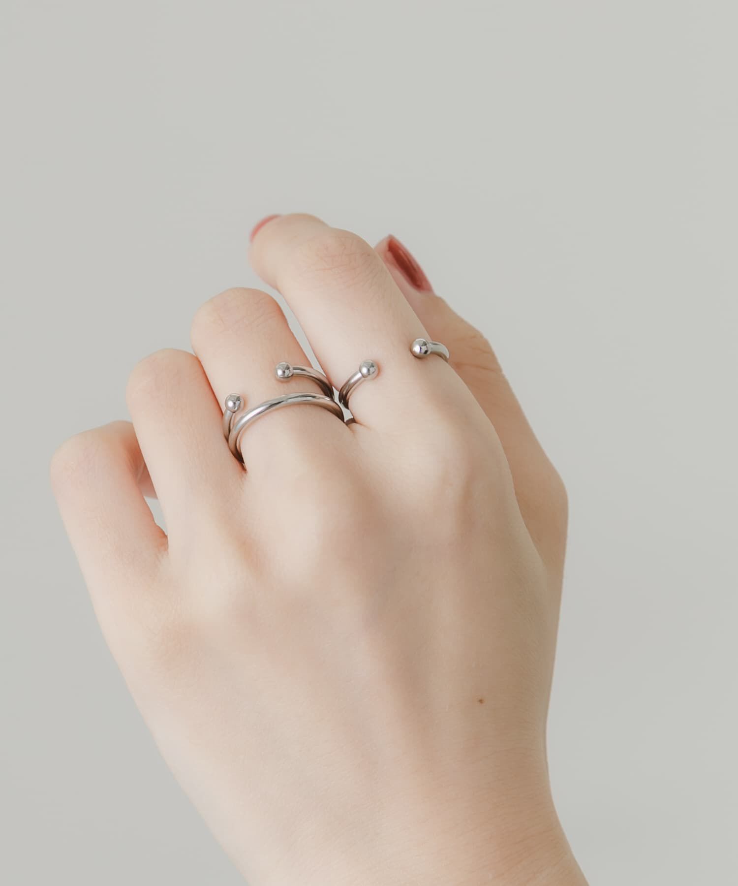 SMELLY「ステンレス3セットリング」|リング|