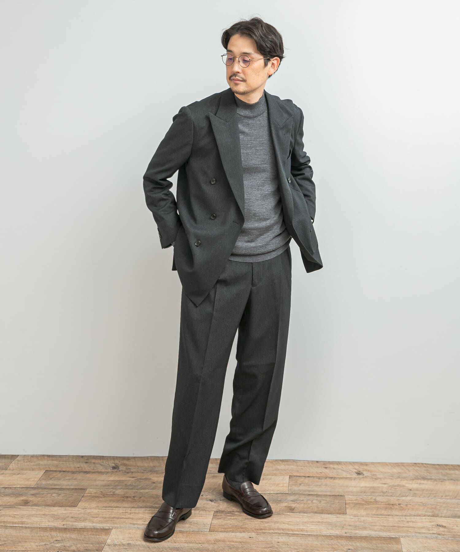 URBAN RESEARCH DOORS「LIFE STYLE TAILOR　マシンウォッシャブルハイゲージモックニット」|シャツ・ブラウス|