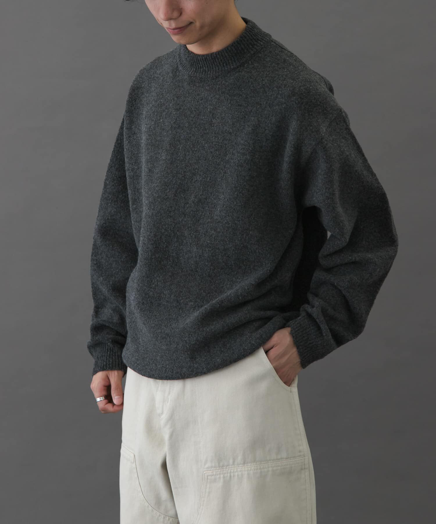 URBAN RESEARCH DOORS「FORK&SPOON　Ricotta モックネックニット」|ニット・セーター|