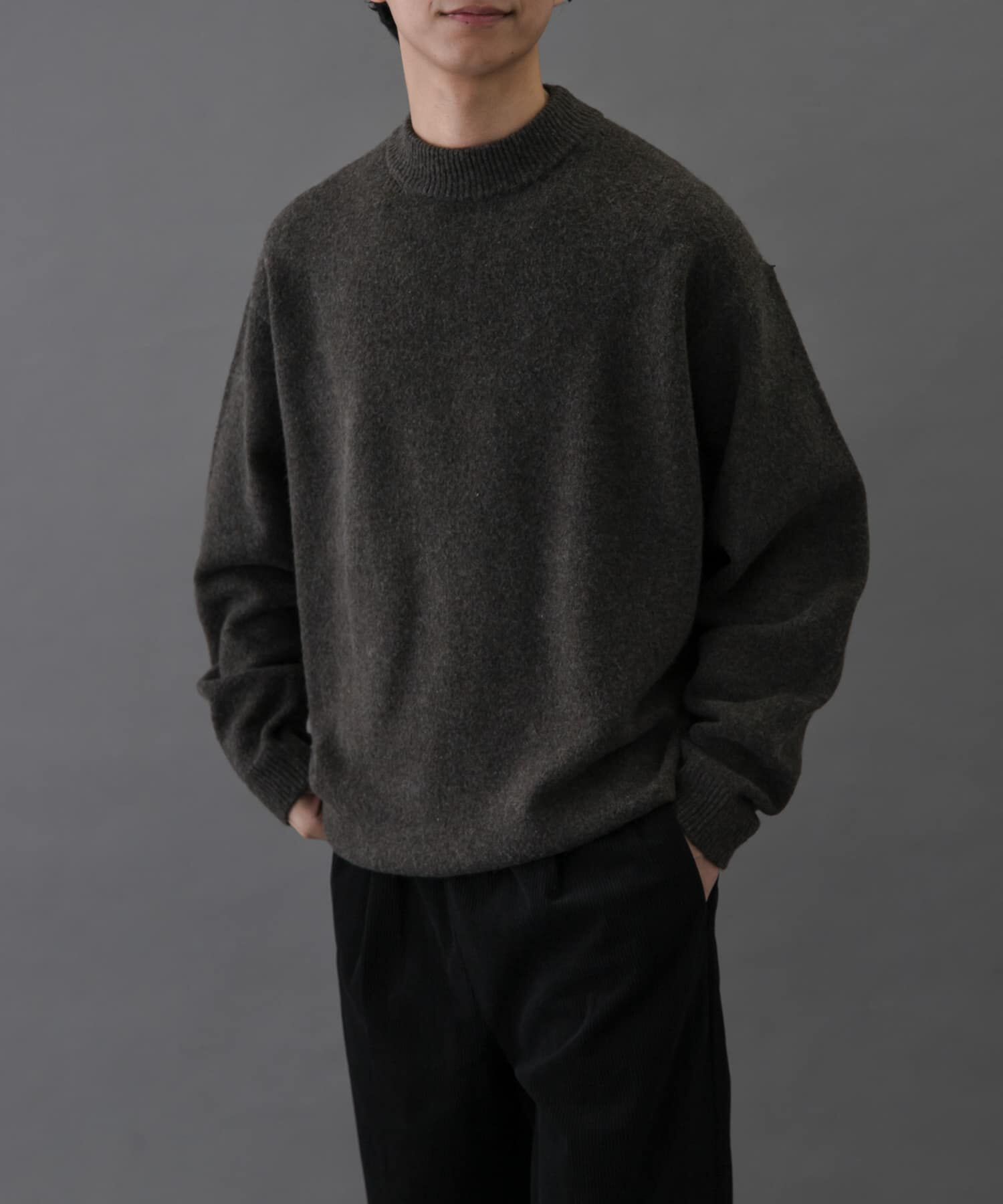 URBAN RESEARCH DOORS「FORK&SPOON　Ricotta モックネックニット」|ニット・セーター|