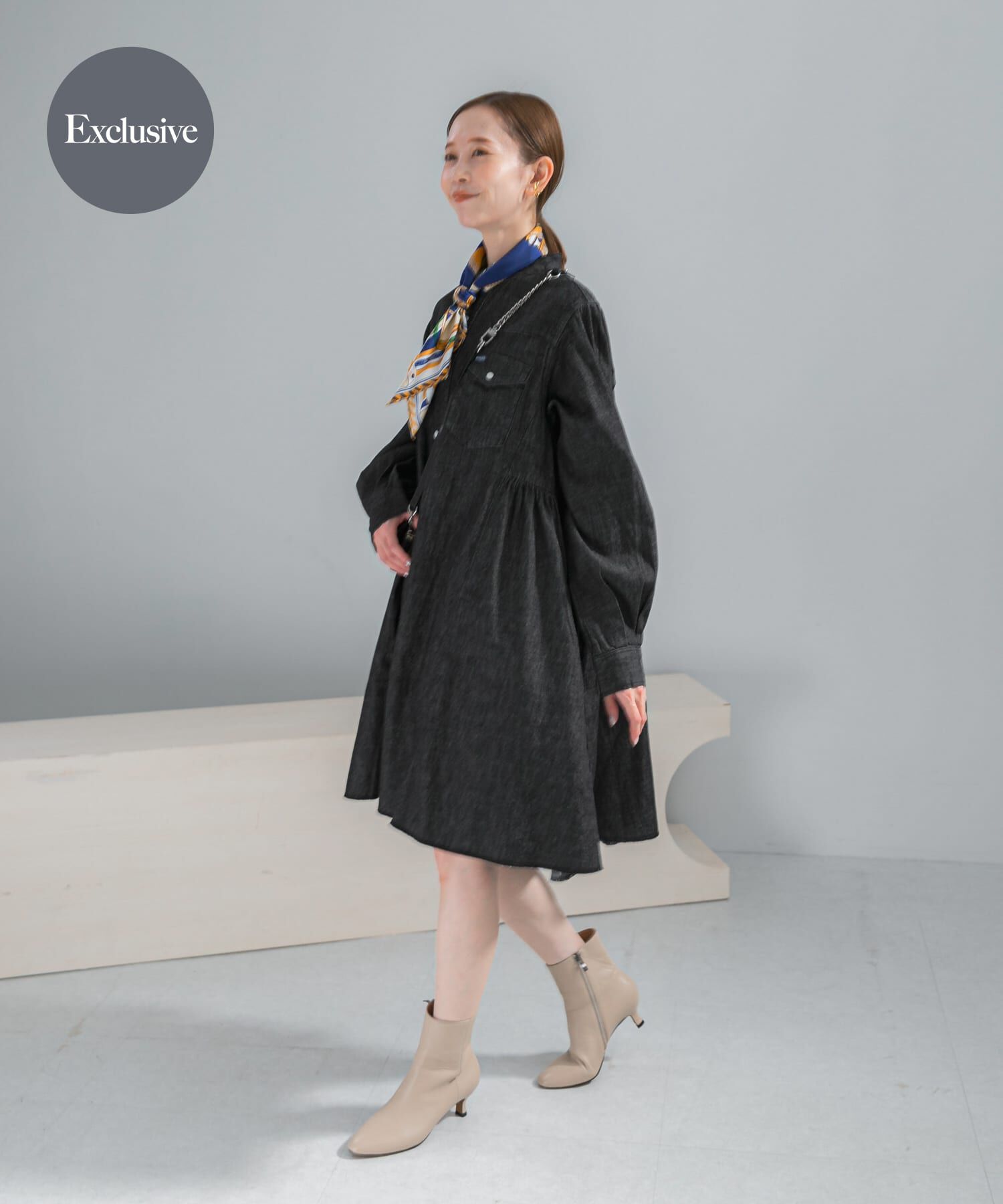 URBAN RESEARCH ROSSO「『別注』Wrangler&times;ROSSO　WESTERN MINI DRESS」|ワンピース|ブラック