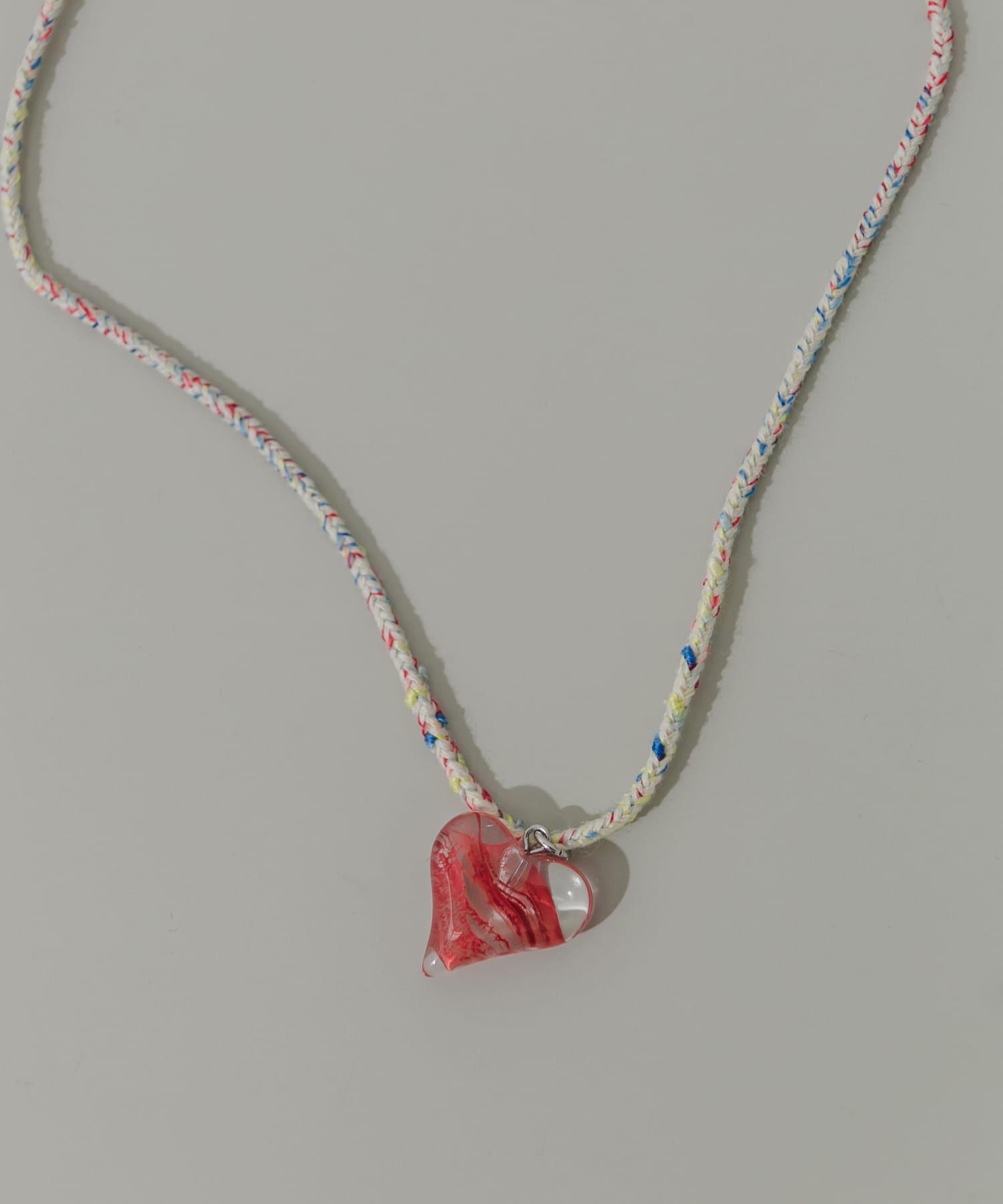SMELLY「ハートモチーフコードネックレス」|ネックレス|レッド