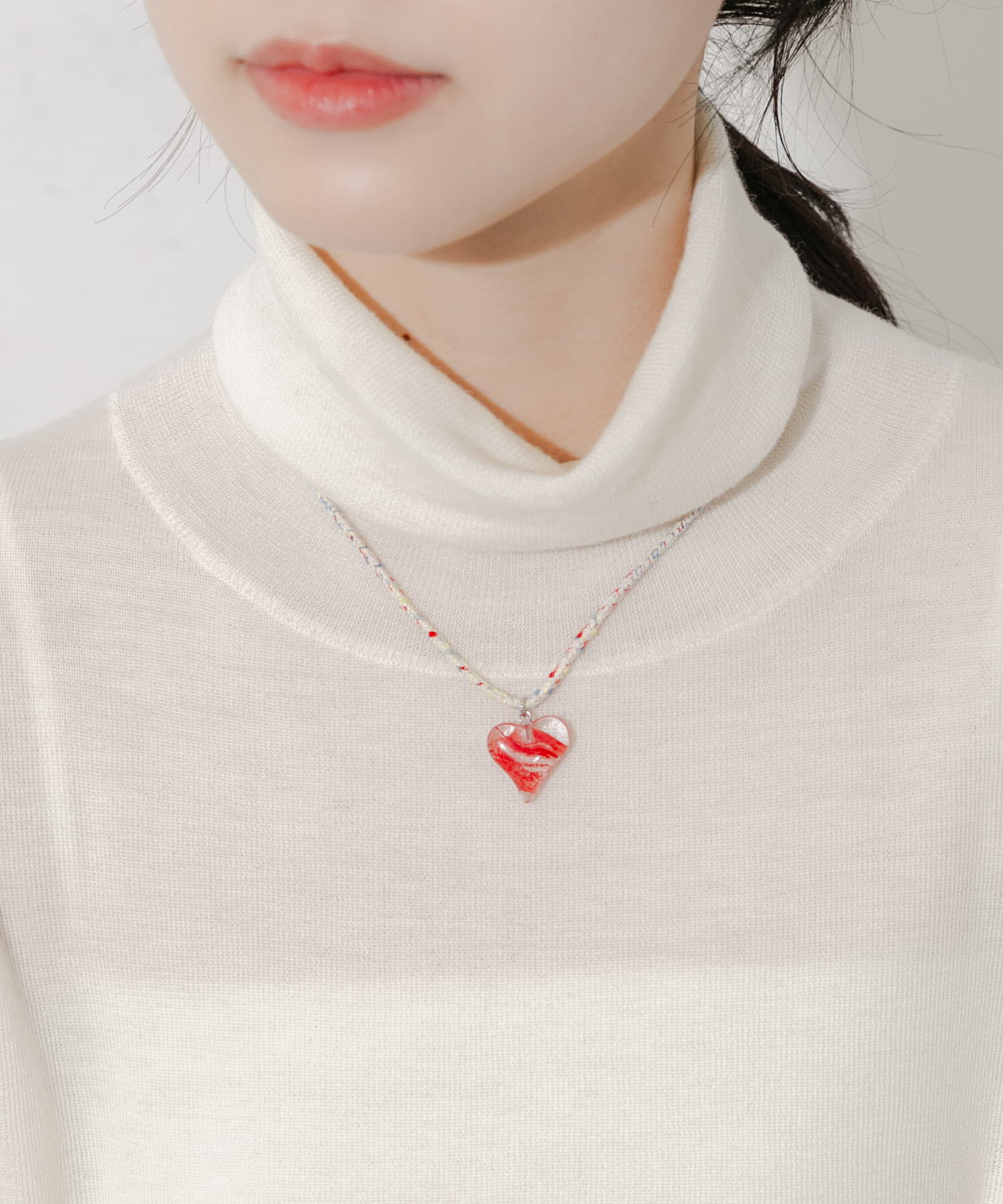 SMELLY「ハートモチーフコードネックレス」|ネックレス|