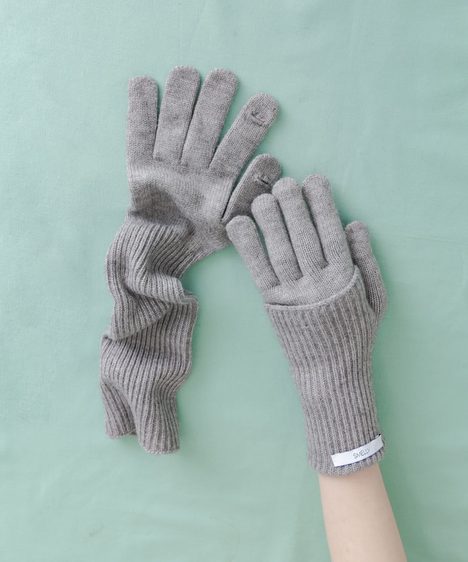 SMELLY「2WAYホールタッチグローブ」|手袋|グレー