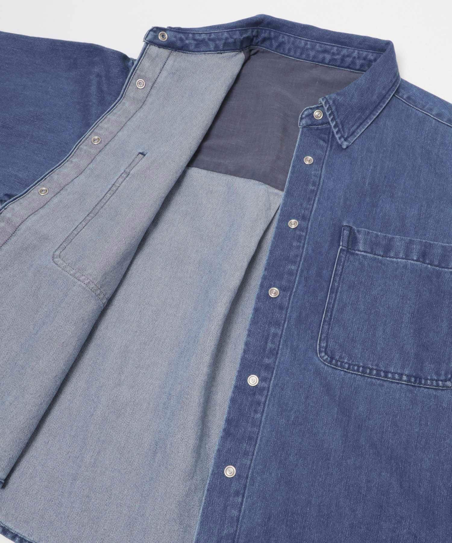 URBAN RESEARCH DOORS「FORK&SPOON　ペーパーブレンドデニムシャツ」|シャツ・ブラウス|