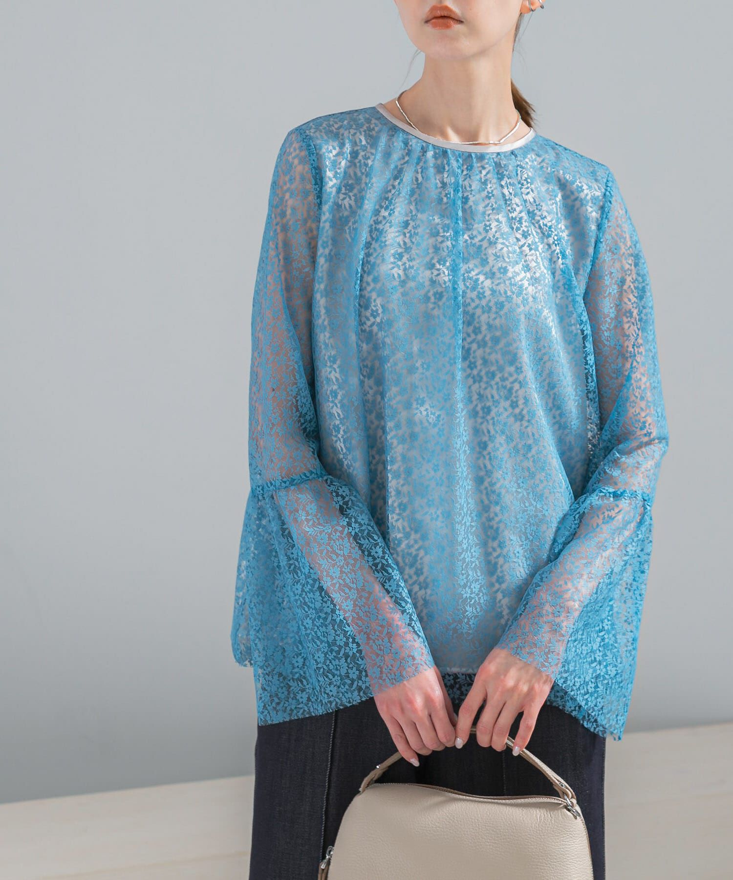 URBAN RESEARCH ROSSO「フレアスリーブレースブラウス」|シャツ・ブラウス|