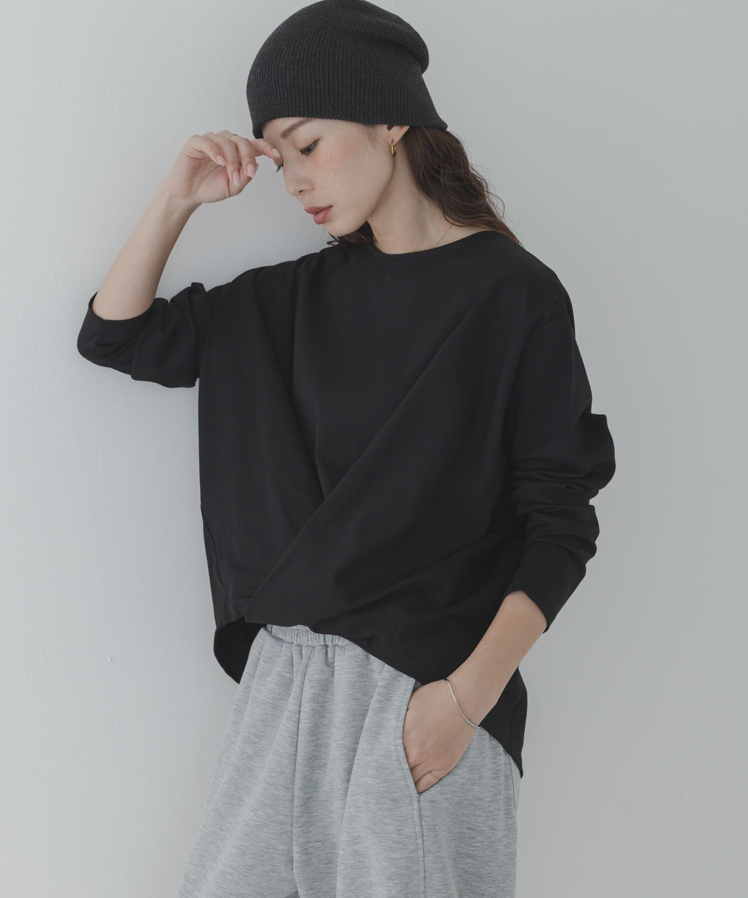 Sonny Label 「『WEB限定』フロントタックカットポンチプルオーバー」|Tシャツ・カットソー|ブラック