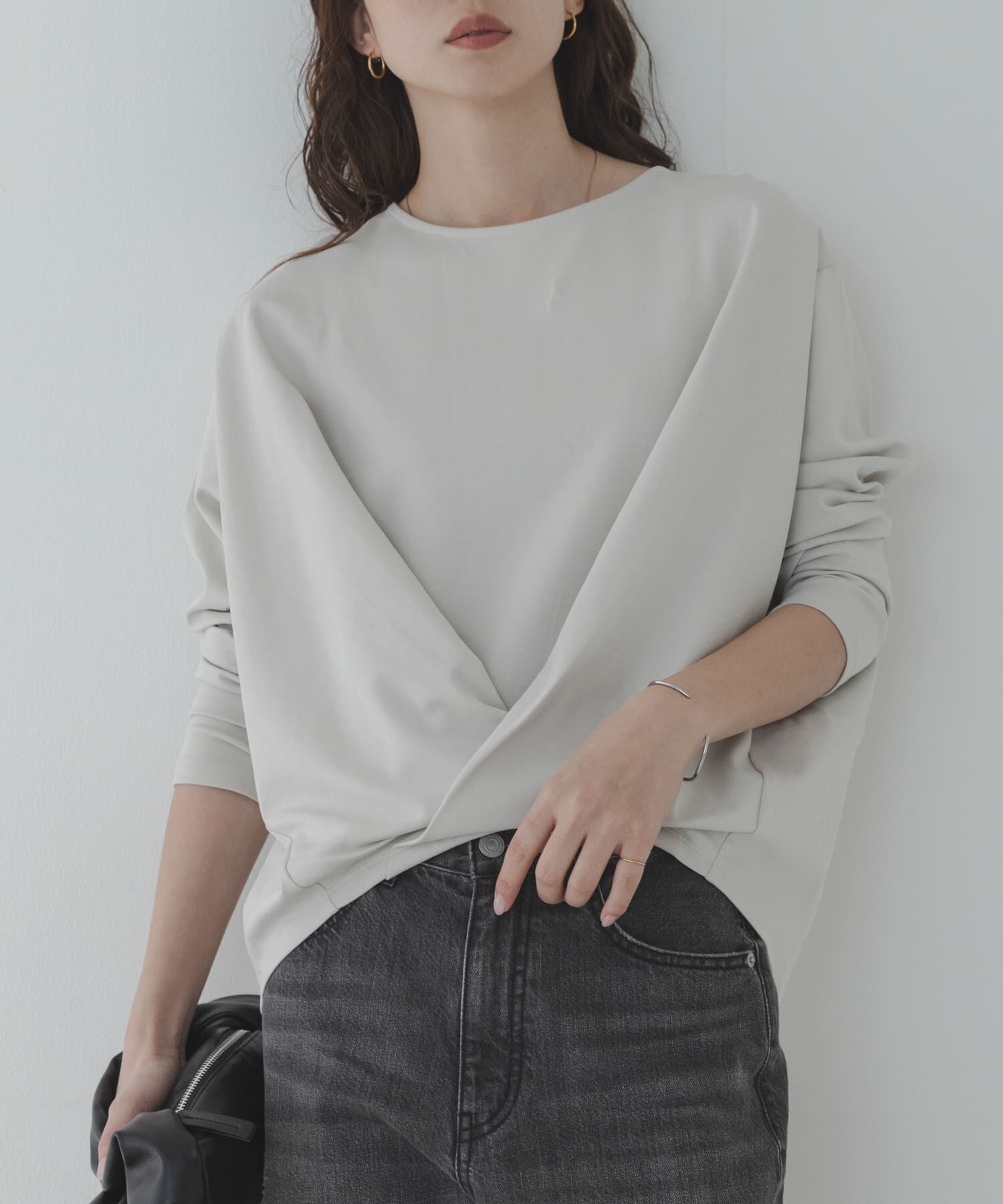 Sonny Label 「『WEB限定』フロントタックカットポンチプルオーバー」|Tシャツ・カットソー|ライトグレー