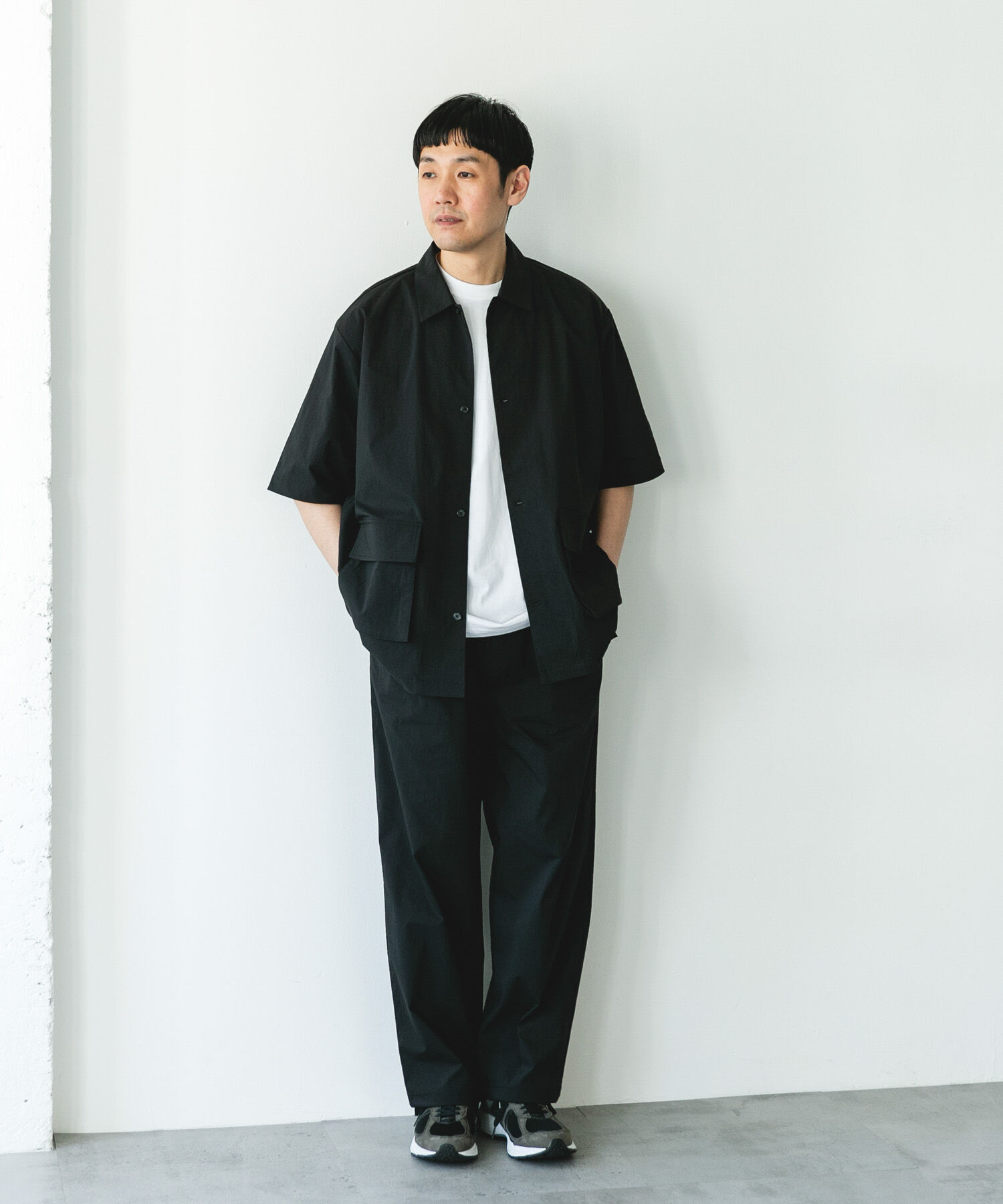 URBAN RESEARCH DOORS「『UVｶｯﾄ/接触冷感/吸水速乾』ｽﾄﾚｯﾁｸﾛｽ ﾋﾞｯｸﾞﾎﾟｹｯﾄ  」|シャツ・ブラウス|