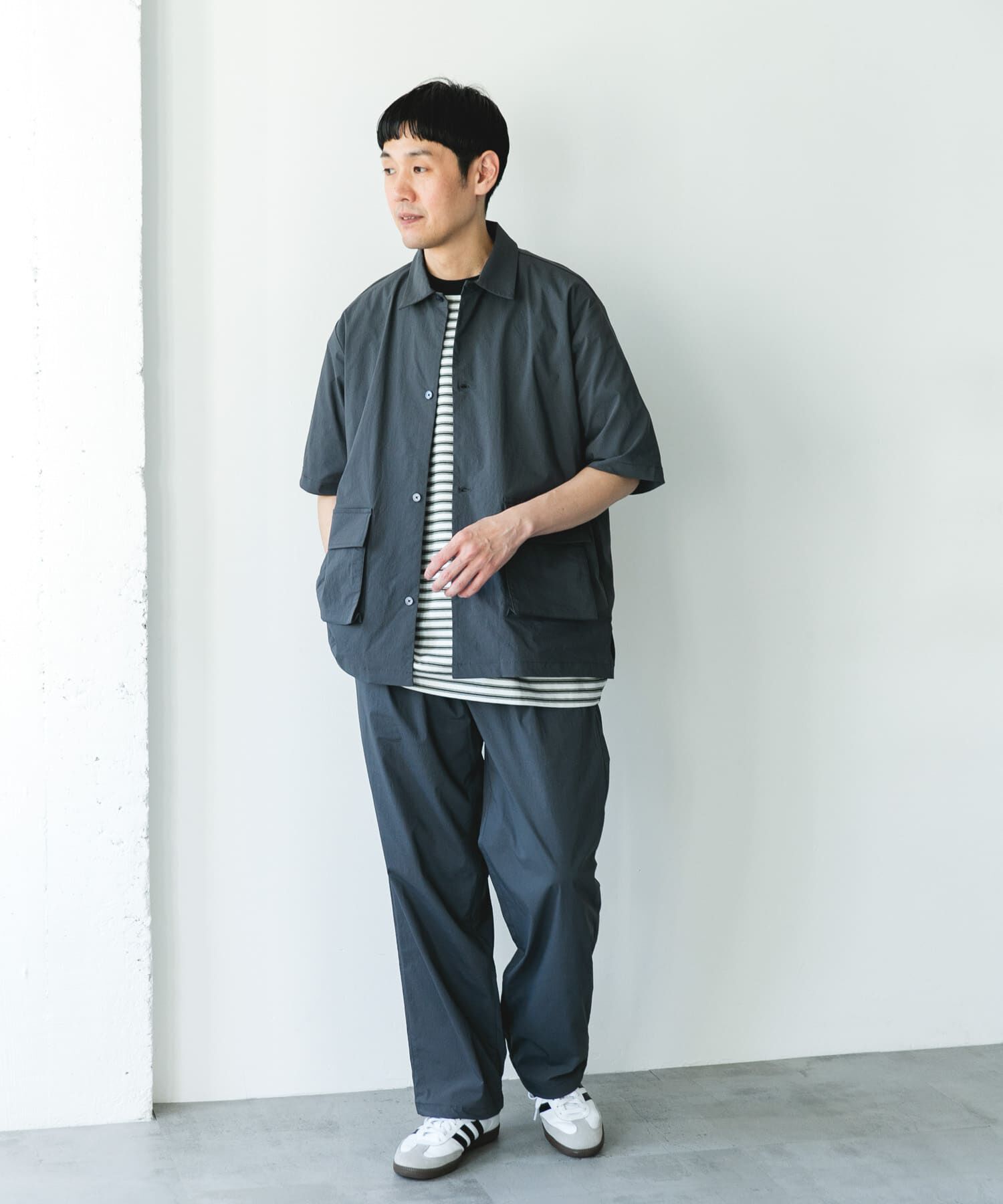 URBAN RESEARCH DOORS「『UVｶｯﾄ/接触冷感/吸水速乾』ｽﾄﾚｯﾁｸﾛｽ ﾋﾞｯｸﾞﾎﾟｹｯﾄ  」|シャツ・ブラウス|