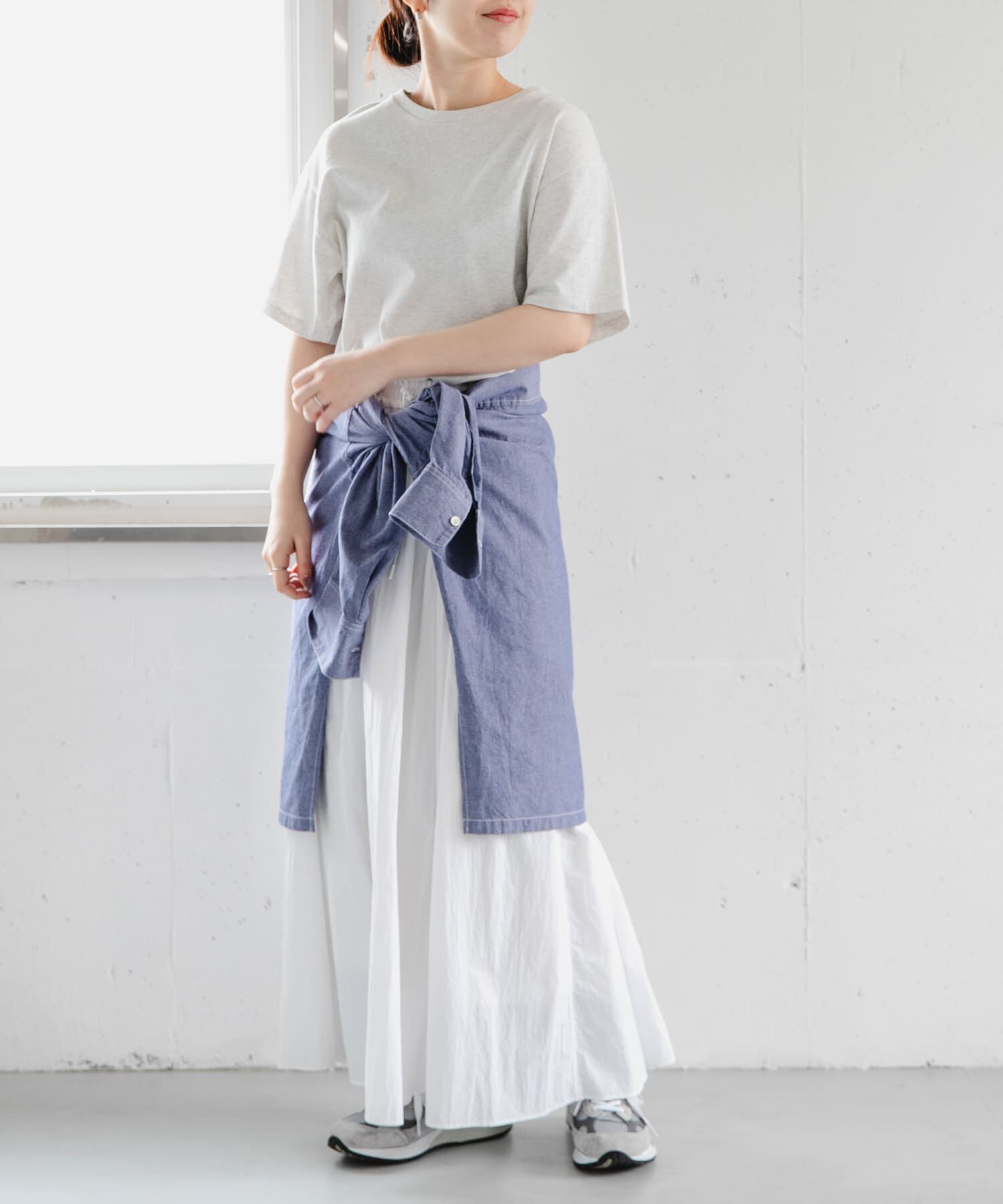 URBAN RESEARCH DOORS「FORK&SPOON　ナイロンギャザースカート」|スカート|