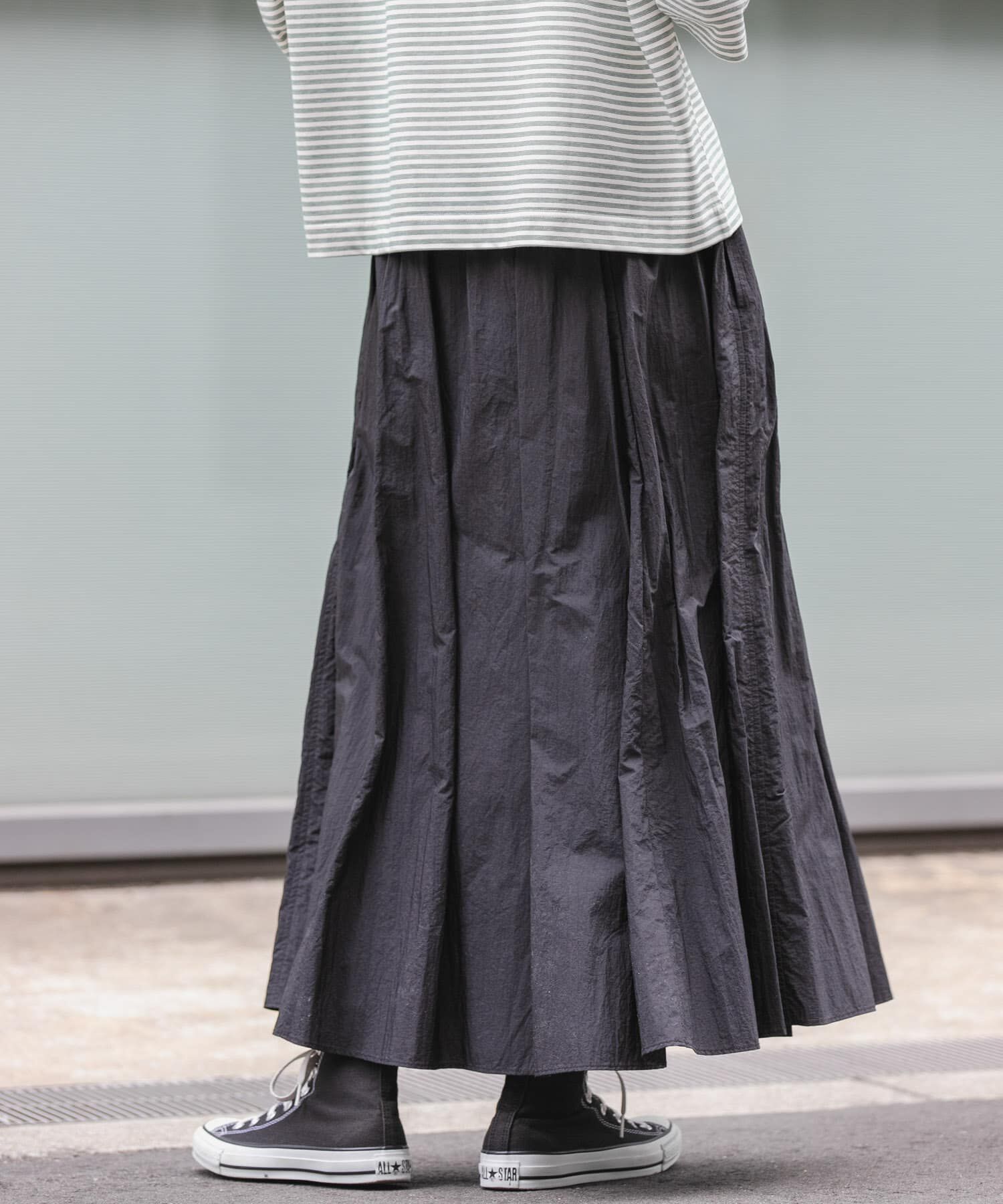 URBAN RESEARCH DOORS「FORK&SPOON　ナイロンギャザースカート」|スカート|