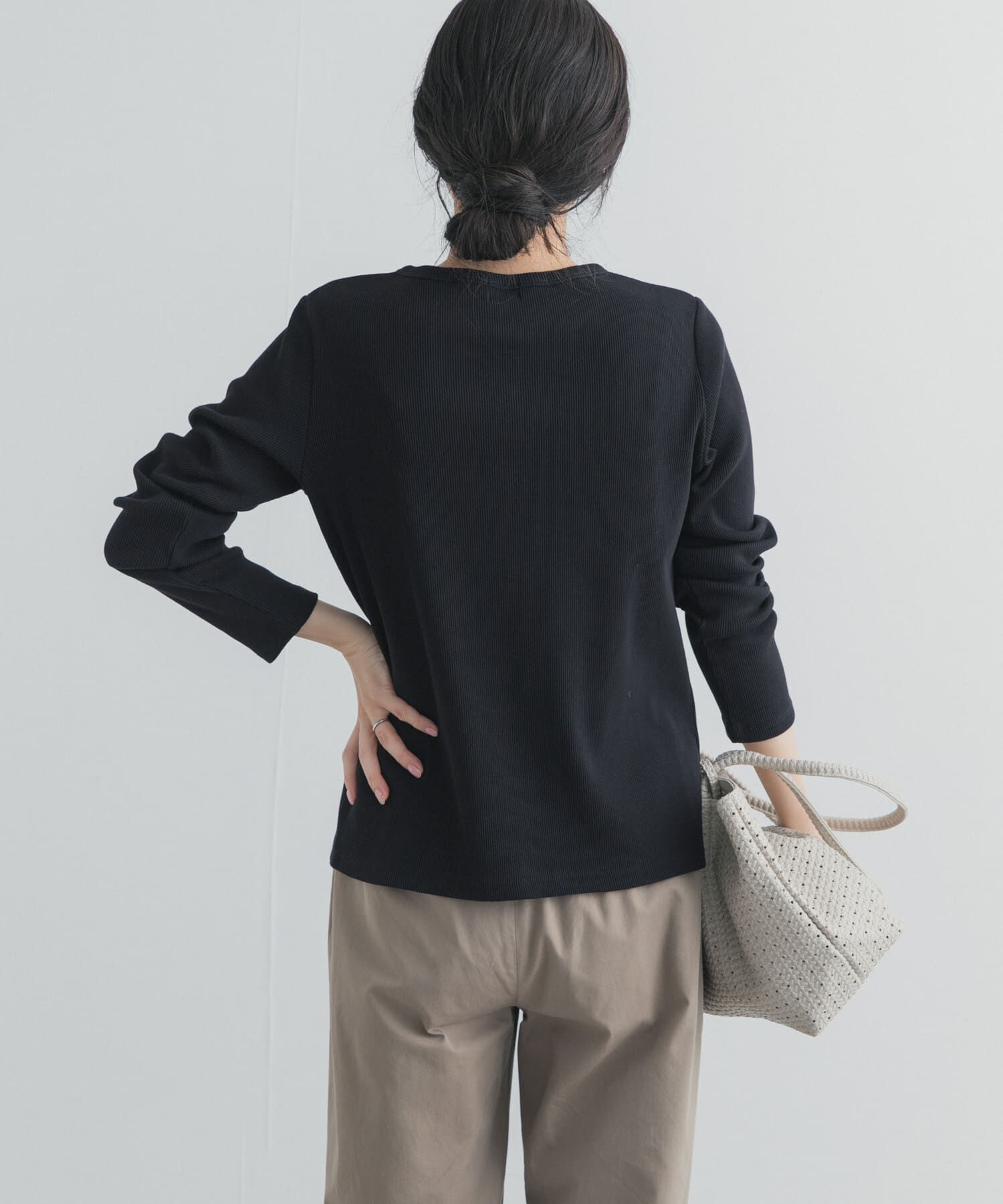 URBAN RESEARCH DOORS「リブボタンカットカーディガン」|カーディガン|