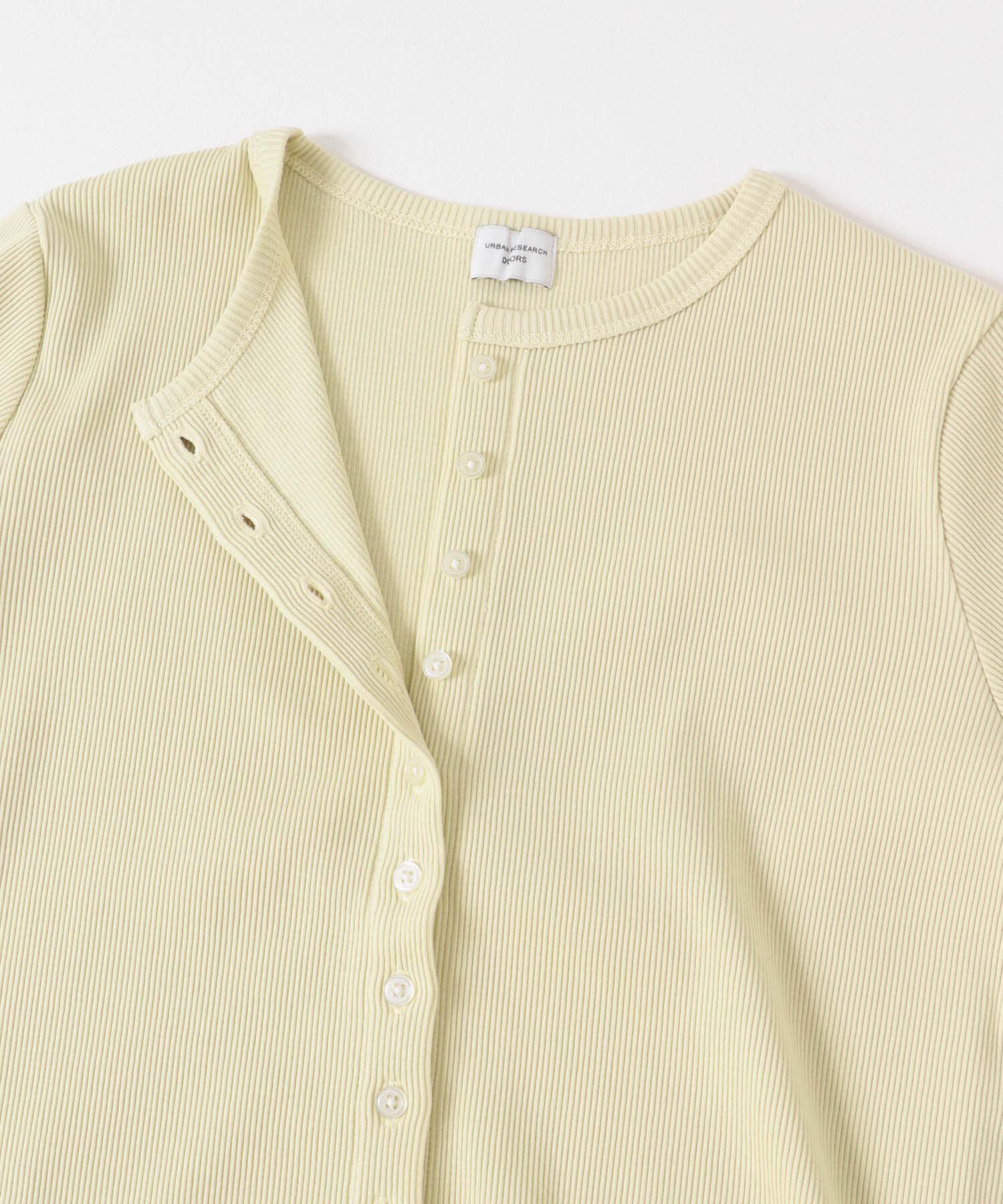 URBAN RESEARCH DOORS「リブボタンカットカーディガン」|カーディガン|