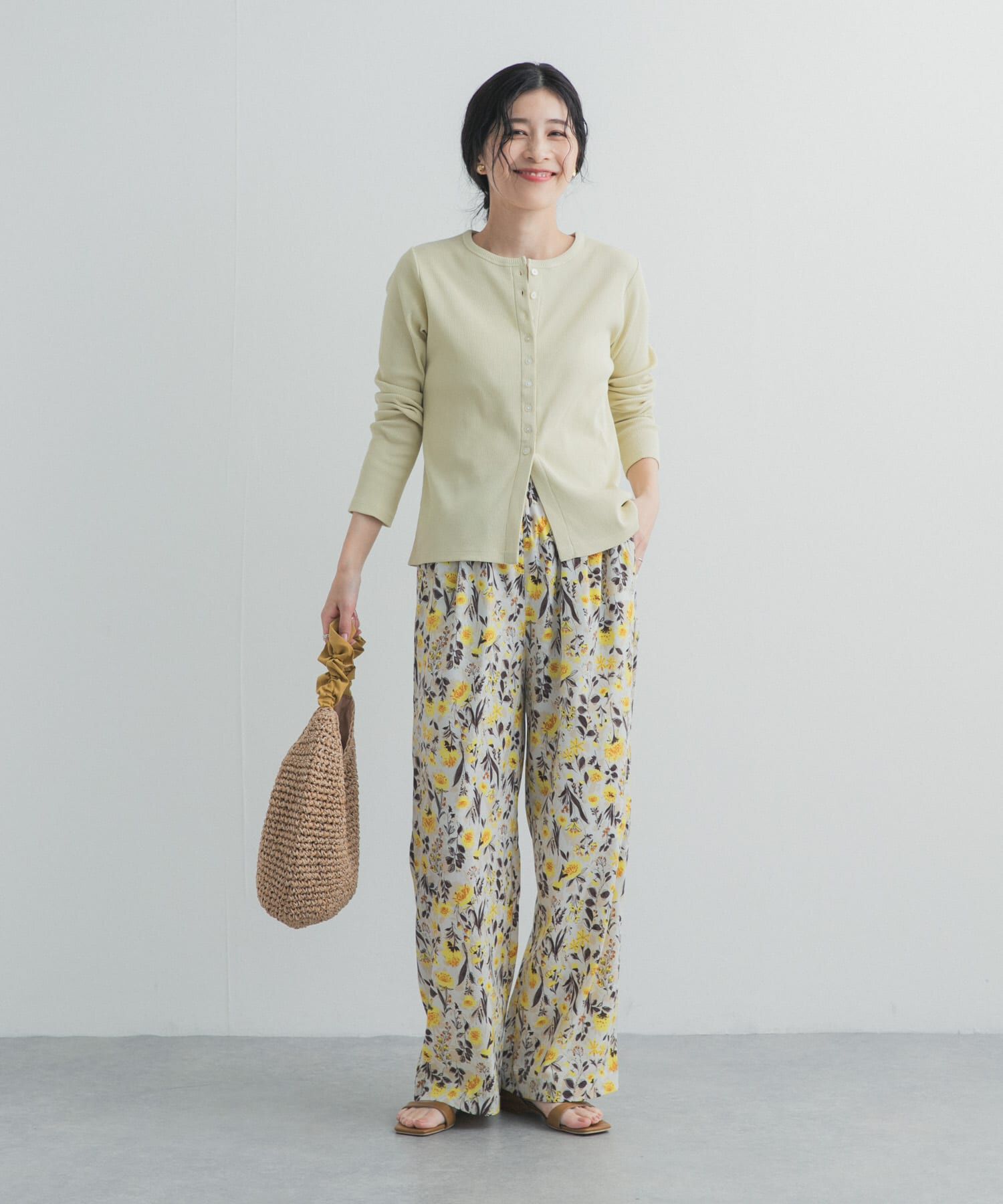 URBAN RESEARCH DOORS「リブボタンカットカーディガン」|カーディガン|