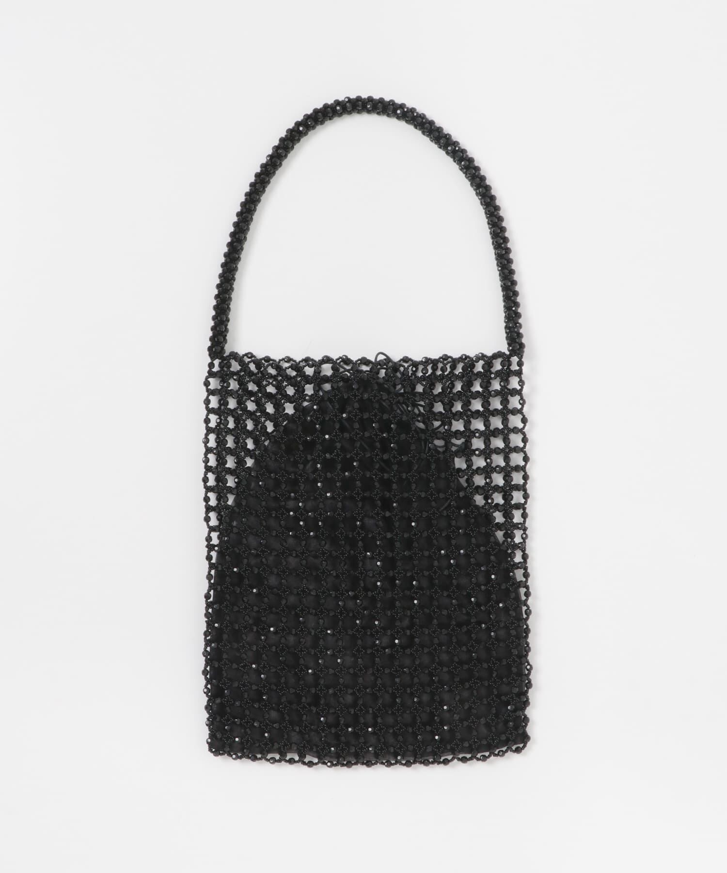 URBAN RESEARCH ROSSO「BAGMATI　ビーズバッグ」|ハンドバッグ|ブラック