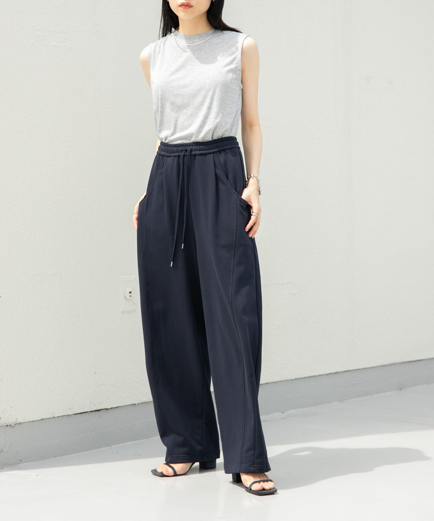  「デザインステッチスリーブレスカットソー」|Tシャツ・カットソー|