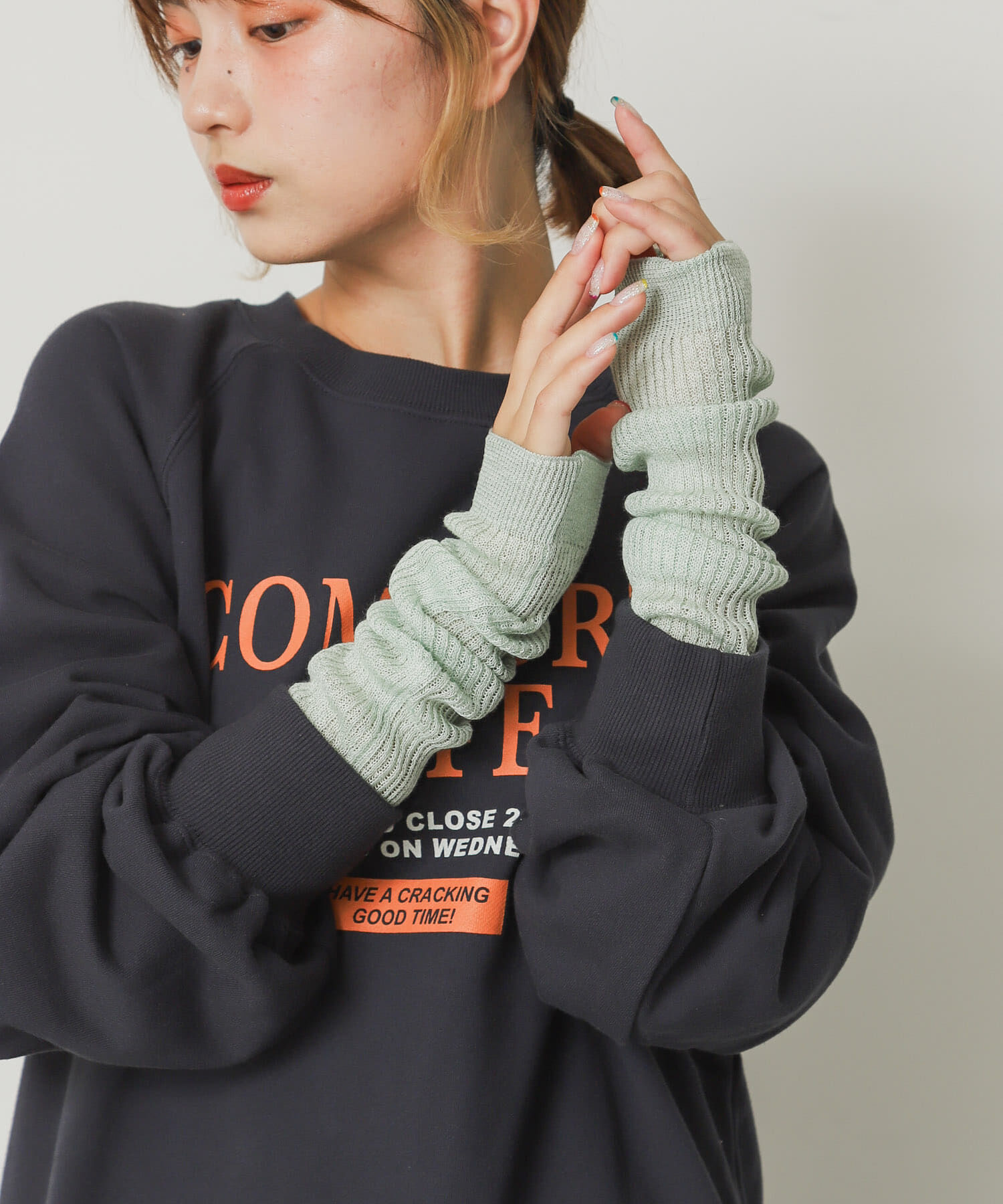 SENSE OF PLACE by URBAN RESEARCH「アソートアームウォーマー」|手袋|グリーン