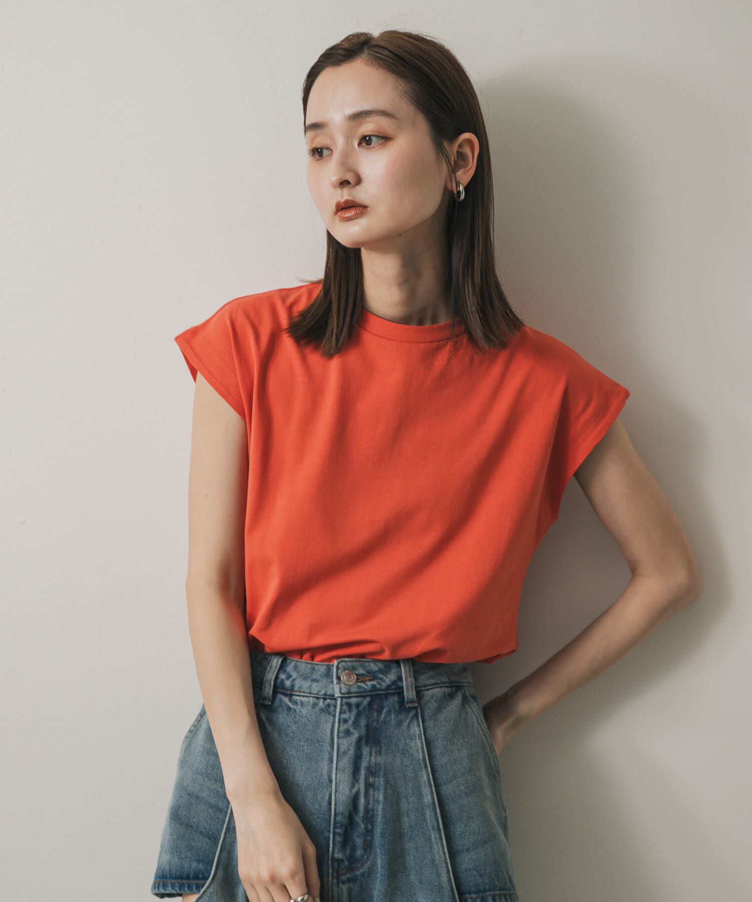 SENSE OF PLACE by URBAN RESEARCH「『UR TECH ひやサラクール』 クールタッチフレンチスリーブTシャツ」|Tシャツ・カットソー|