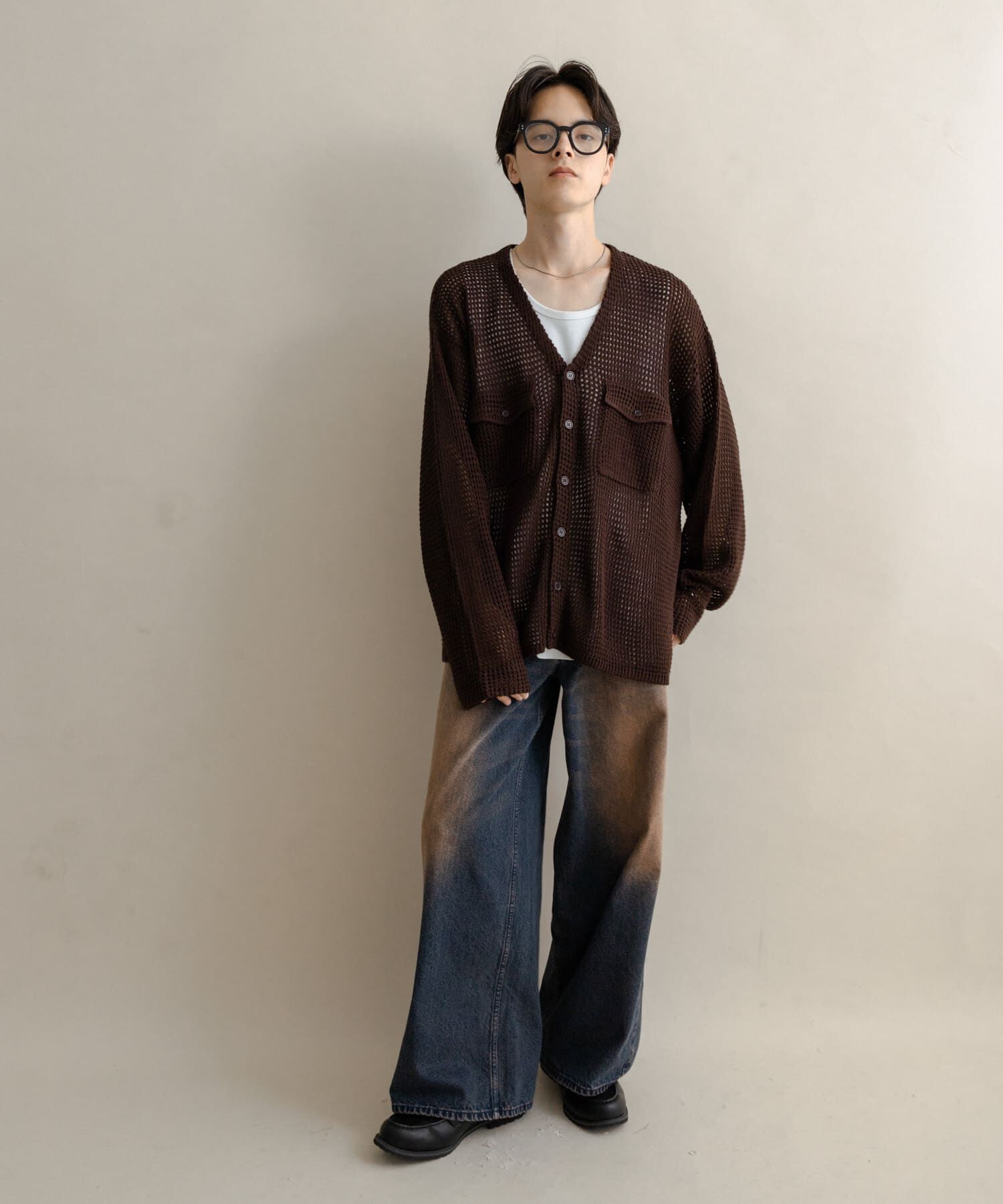 SENSE OF PLACE by URBAN RESEARCH「WポケットVネックニットカーディガン」|カーディガン|
