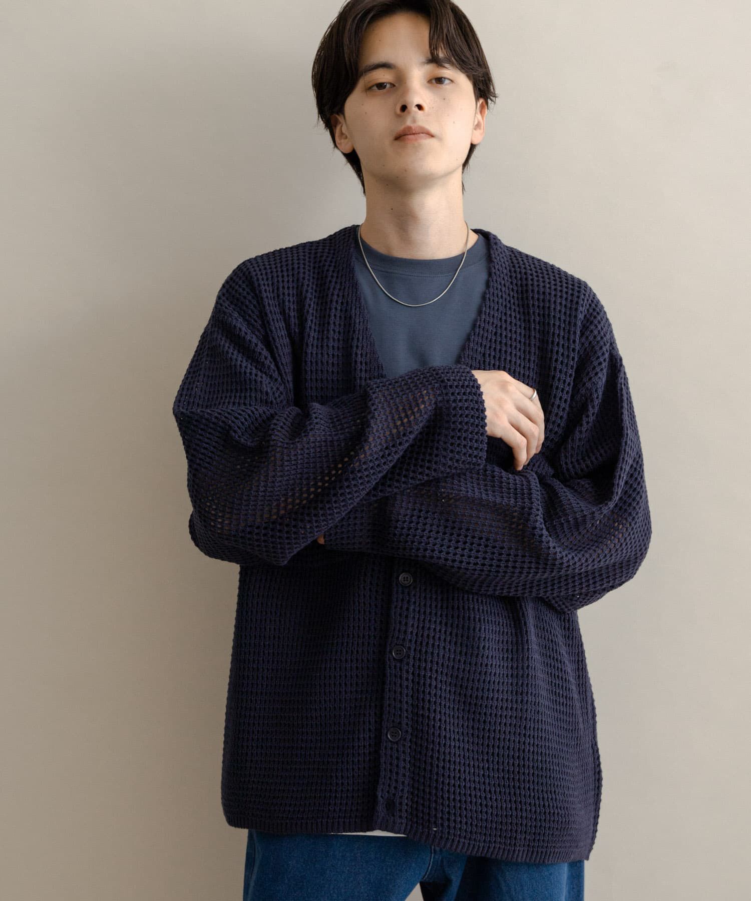 SENSE OF PLACE by URBAN RESEARCH「WポケットVネックニットカーディガン」|カーディガン|