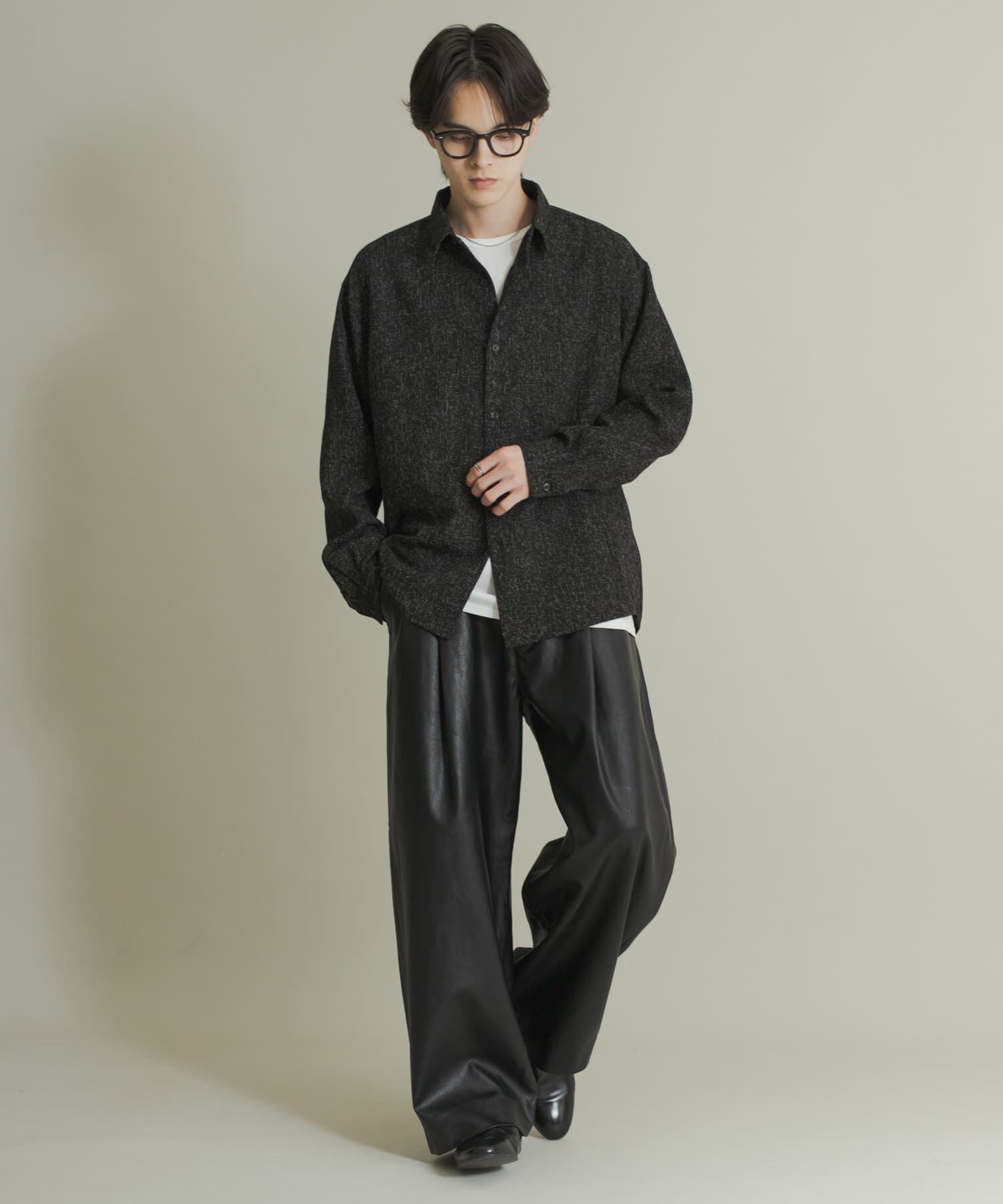 SENSE OF PLACE by URBAN RESEARCH「ライトツイードレギュラーカラーシャツ」|シャツ・ブラウス|