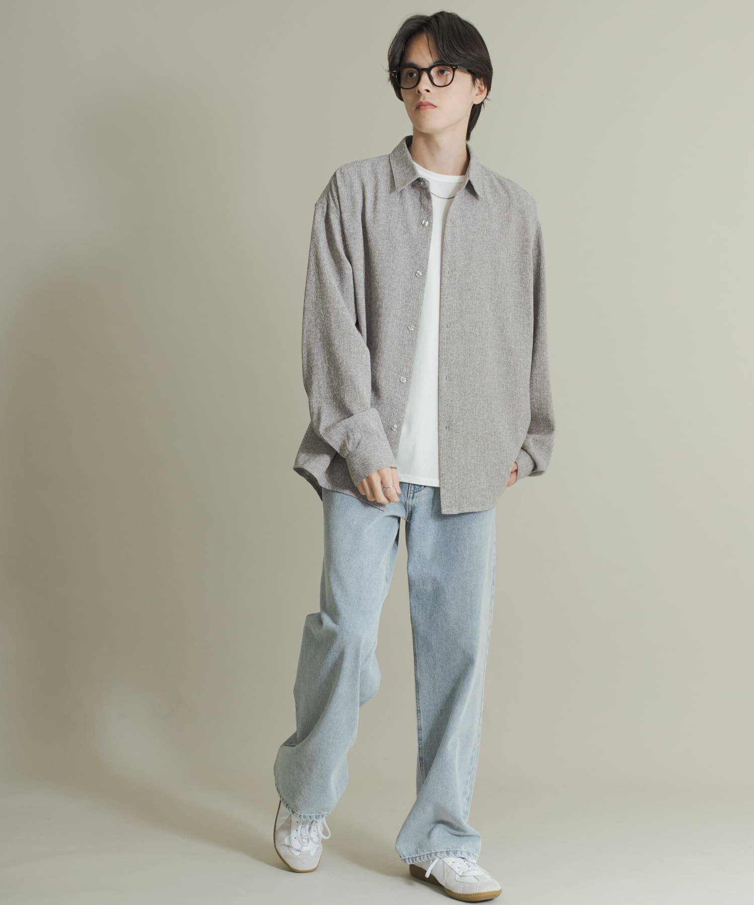 SENSE OF PLACE by URBAN RESEARCH「ライトツイードレギュラーカラーシャツ」|シャツ・ブラウス|