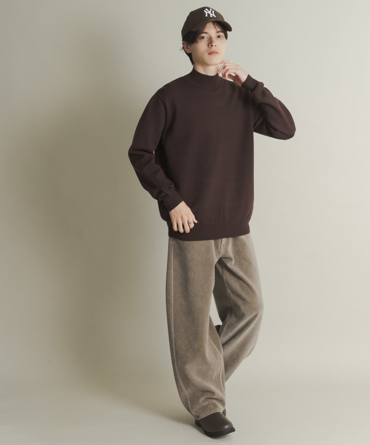 SENSE OF PLACE by URBAN RESEARCH「『一部WEB限定カラー』『洗濯可/毛玉防止』ストレッチモックネックニット」|ニット・セーター|