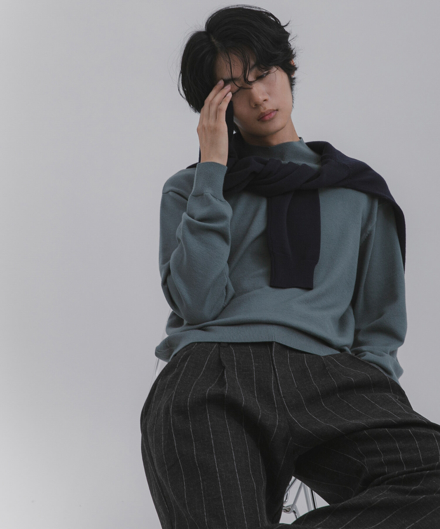 SENSE OF PLACE by URBAN RESEARCH「『一部WEB限定カラー』『洗濯可/毛玉防止』ストレッチモックネックニット」|ニット・セーター|