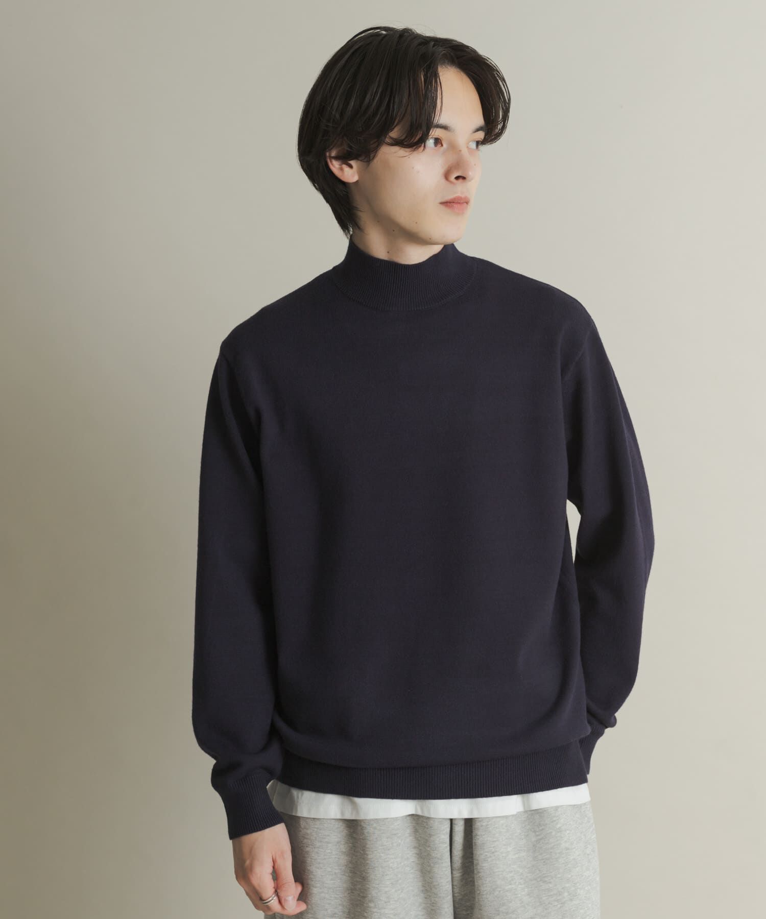 SENSE OF PLACE by URBAN RESEARCH「『一部WEB限定カラー』『洗濯可/毛玉防止』ストレッチモックネックニット」|ニット・セーター|