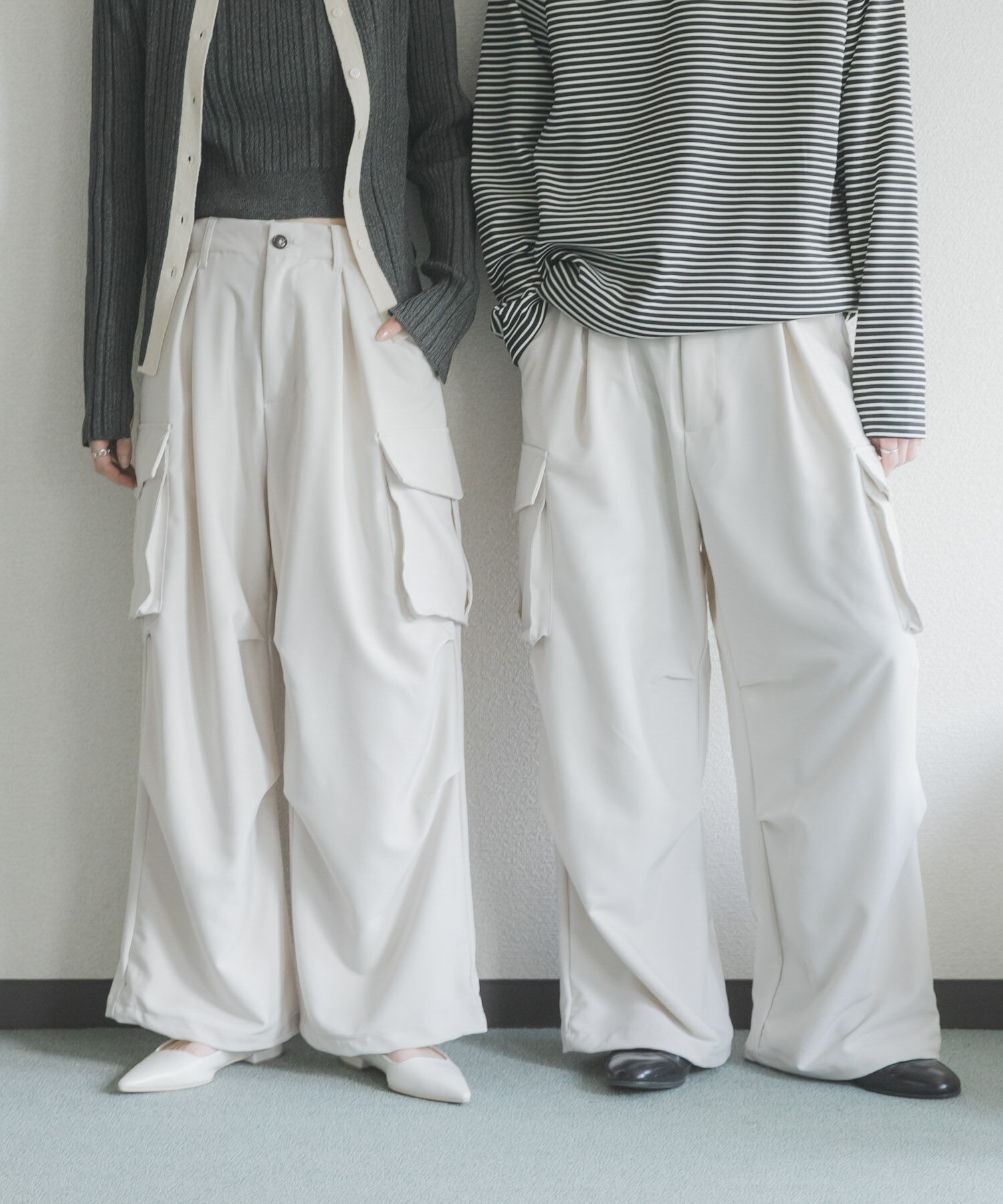 SENSE OF PLACE by URBAN RESEARCH「『ユニセックス』ワイドカーゴパンツ」|その他|アイボリー