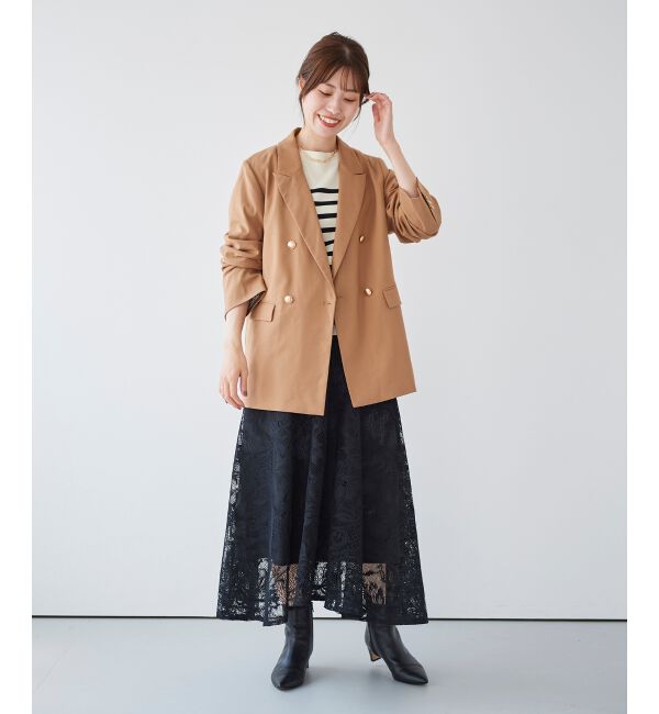 le.coeur blanc「ガーデンレースイレヘムスカート」|フレア|