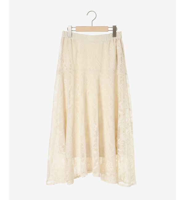 le.coeur blanc「ガーデンレースイレヘムスカート」|フレア|