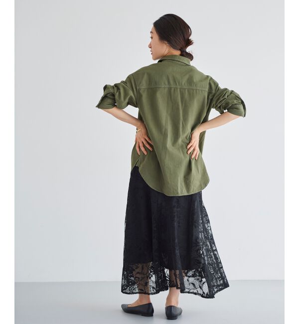 le.coeur blanc「ガーデンレースイレヘムスカート」|フレア|