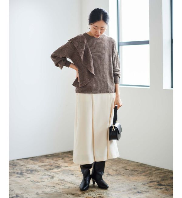 le.coeur blanc「《手洗い可能》カルゼマリントラペーズスカート」|スカート|