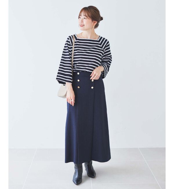 le.coeur blanc「《手洗い可能》カルゼマリントラペーズスカート」|スカート|