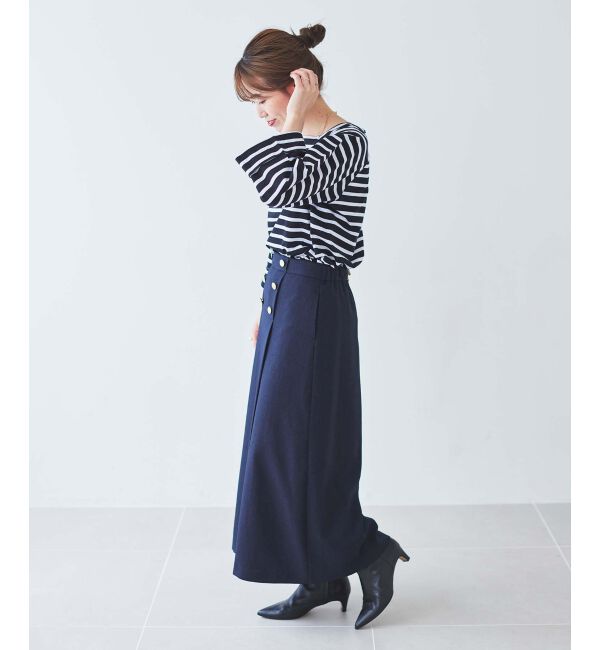 le.coeur blanc「《手洗い可能》カルゼマリントラペーズスカート」|スカート|