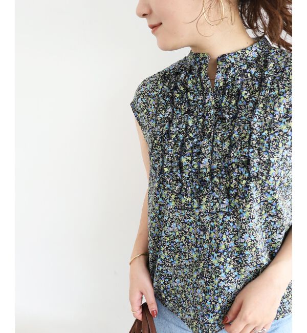  「《手洗い可能》リバティフロントフリルブラウス」|シャツ・ブラウス|
