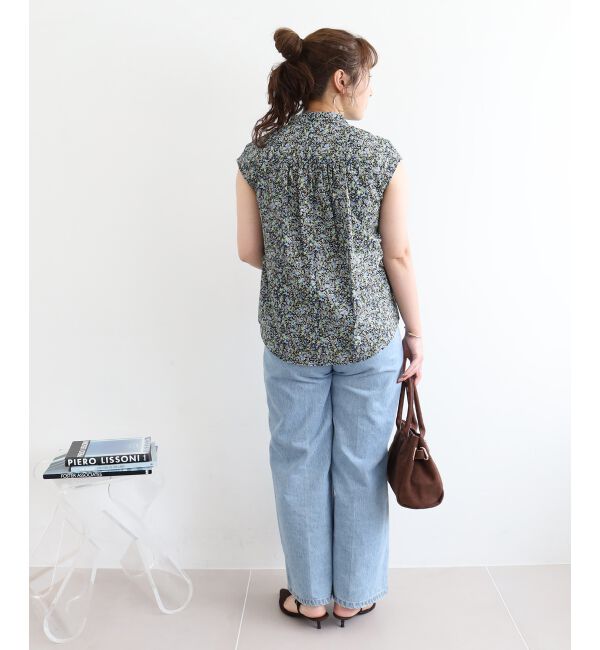  「《手洗い可能》リバティフロントフリルブラウス」|シャツ・ブラウス|