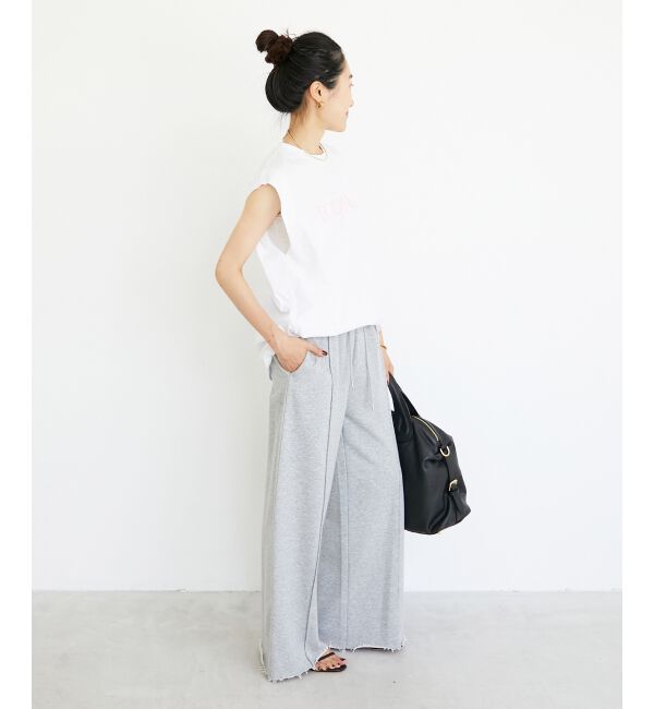  「toujoursロゴプリントフレンチTシャツ」|Tシャツ・カットソー|