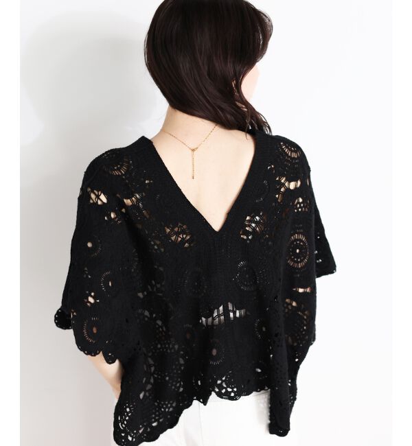  「TORRAZZO DONNAクロシェレースブラウス」|シャツ・ブラウス|