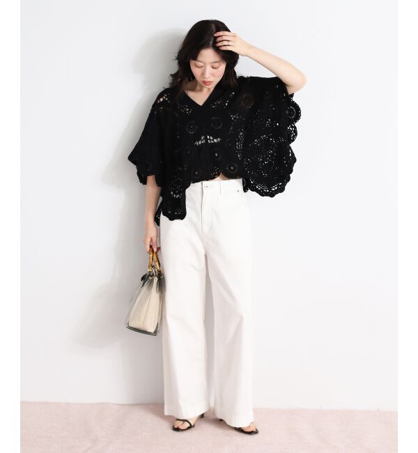  「TORRAZZO DONNAクロシェレースブラウス」|シャツ・ブラウス|
