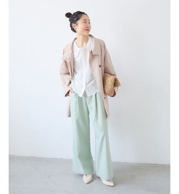  「ツイルストレッチステンカラーコート」|ステンカラーコート|