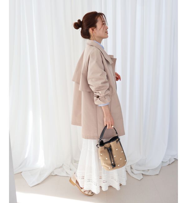  「ツイルストレッチステンカラーコート」|ステンカラーコート|