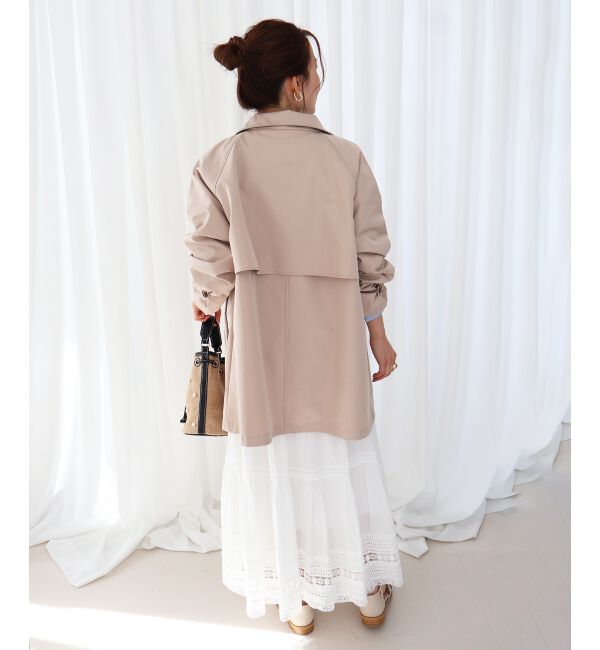  「ツイルストレッチステンカラーコート」|ステンカラーコート|