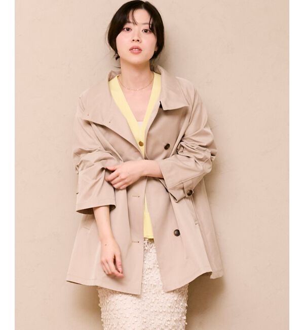  「ツイルストレッチステンカラーコート」|ステンカラーコート|