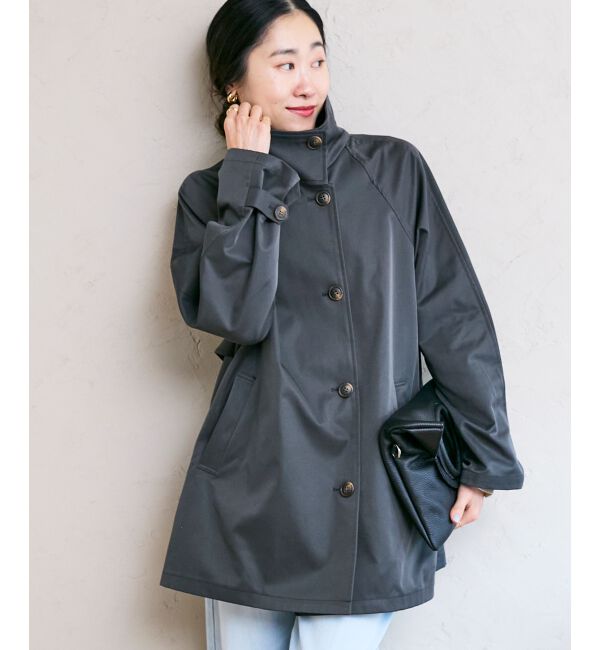  「ツイルストレッチステンカラーコート」|ステンカラーコート|