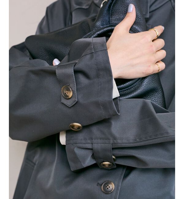  「ツイルストレッチステンカラーコート」|ステンカラーコート|
